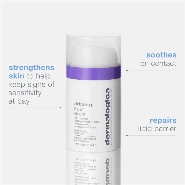 Dermalogica Stabilizing Repair Cream 50 ml beroligende ansigtscreme i hvid pumpeflaske der styrker hudens barriere.