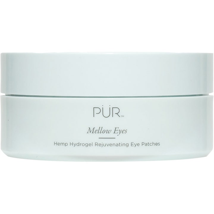 PÜR Mellow Eyes Hemp Hydrogel Rejuvenating Eye Patches 60 stk fornyende øjenmasker i en lysegrøn krukke