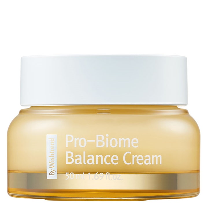 By Wishtrend Pro-Biome Balance Cream 50 ml styrkende ansigtscreme i en ravgul krukke med hvidt låg