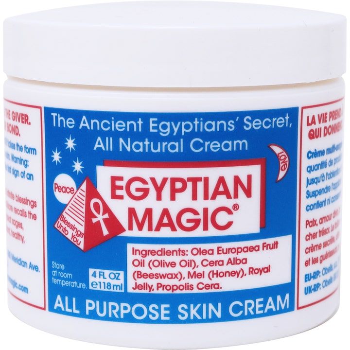Egyptian Magic All Purpose Skin Cream 118 ml nærende alt-i-en creme i en hvid krukke med blå og rød label