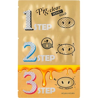 Holika Holika Pig Nose Clear Blackhead 3-Step Honey Gold