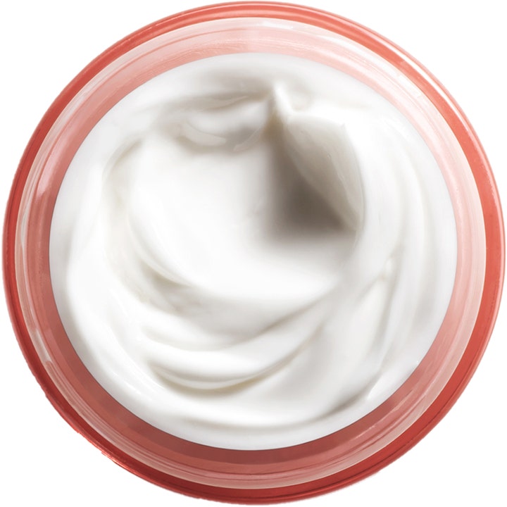 Clinique All About Eyes Rich 15 ml øjencreme mod mørke rander med en fyldig hvid tekstur i lyserød krukke