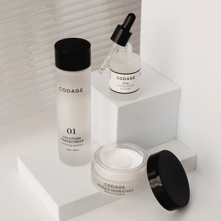 Codage Paris The Moisturizing Mask 50 ml fugtgivende ansigtsmaske i åben glaskrukke med cremet hvid tekstur