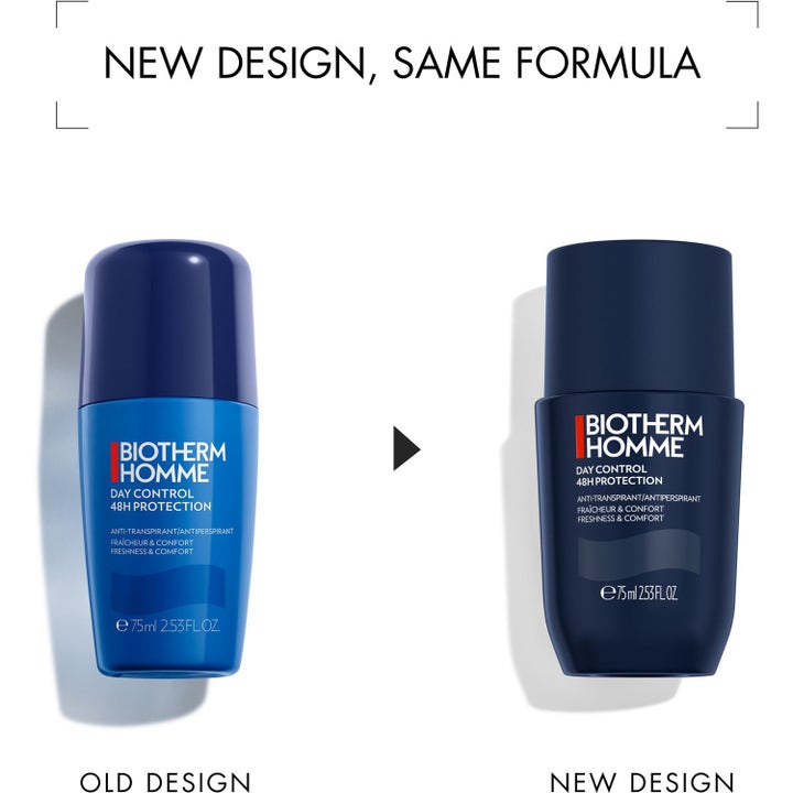Biotherm Homme Day Control 48H Protection Roll-On 3x75 ml antiperspirant viser skiftet til nyt mørkeblåt design