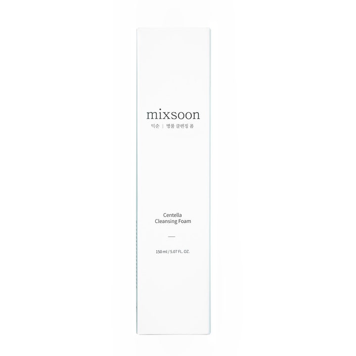 Mixsoon Centella Cleansing Foam 150 ml beroligende renseskum i hvid yderemballage af pap