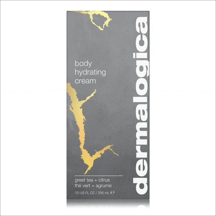 Dermalogica Body Hydrating Cream 295 ml fugtgivende bodylotion i grå æske med guld detaljer, grøn te og citrus