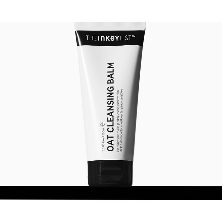 The INKEY List Oat Cleansing Balm 150 ml beroligende ansigtsrens til sensitiv hud i hvid tube og æske.