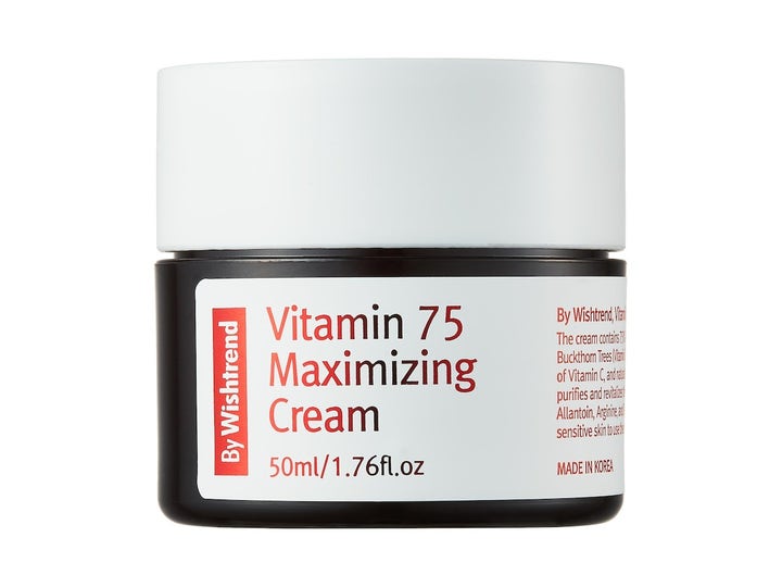 By Wishtrend Vitamin 75 Maximizing Cream 50ml fugtgivende ansigtscreme i mørk krukke med hvidt låg