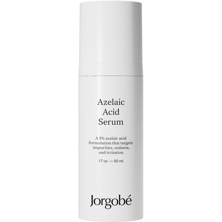 Jorgobé Azelaic Acid Serum 50 ml beroligende ansigtsserum mod rødme i en hvid minimalistisk pumpeflaske