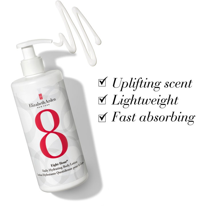 Elizabeth Arden Eight Hour Cream 380 ml body lotion med hvid tekstur og hurtigtabsorberende formel