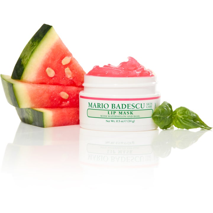 Mario Badescu Lip Mask Watermelon & Basil 14 ml fugtgivende læbemaske med pink geltekstur vandmelon og basilikum