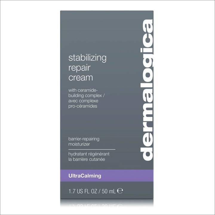Dermalogica Stabilizing Repair Cream 50 ml beroligende ansigtscreme i grå æske med lilla UltraCalming detalje