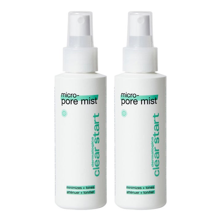 Dermalogica Clear Start Micro-Pore Mist 118 ml ansigtstoner i to hvide sprayflasker der mindsker porer