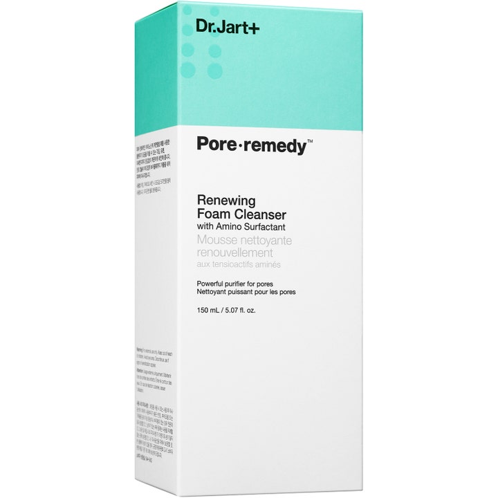 Dr.Jart+ Pore-remedy Renewing Foam Cleanser 150 ml porenrensende ansigtsvask i hvid og mintgrøn papiræske