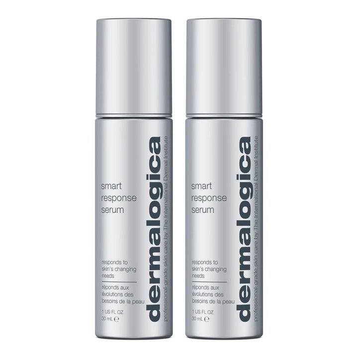 Dermalogica Smart Response Serum 30 ml fugtgivende ansigtsserum i to strømlinede sølvfarvede flasker