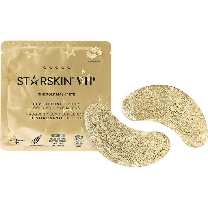 Starskin The Gold Mask Eye 5 pack revitaliserende eye patches med guldpose og to teksturerede guld foliemasker