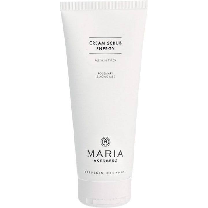 Maria Åkerberg Cream Scrub Energy 200 ml eksfolierende kropsscrub i hvid tube med rosmarin og citrongræs