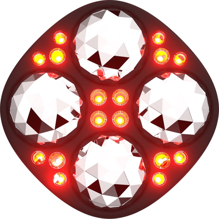 FAQ Swiss FAQ 411 Microcurrent Red LED Body Toning Device med fire store diamanter og rødt lys til kropspleje