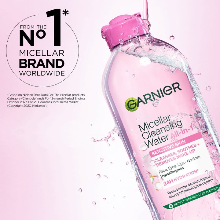 Garnier Micellar Cleansing Water Duo hudpleje med seks forskellige varianter til alle hudtyper.