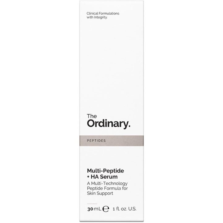 The Ordinary Multi-Peptide + HA Serum 30 ml fugtgivende serum i hvid papæske med gråt bånd