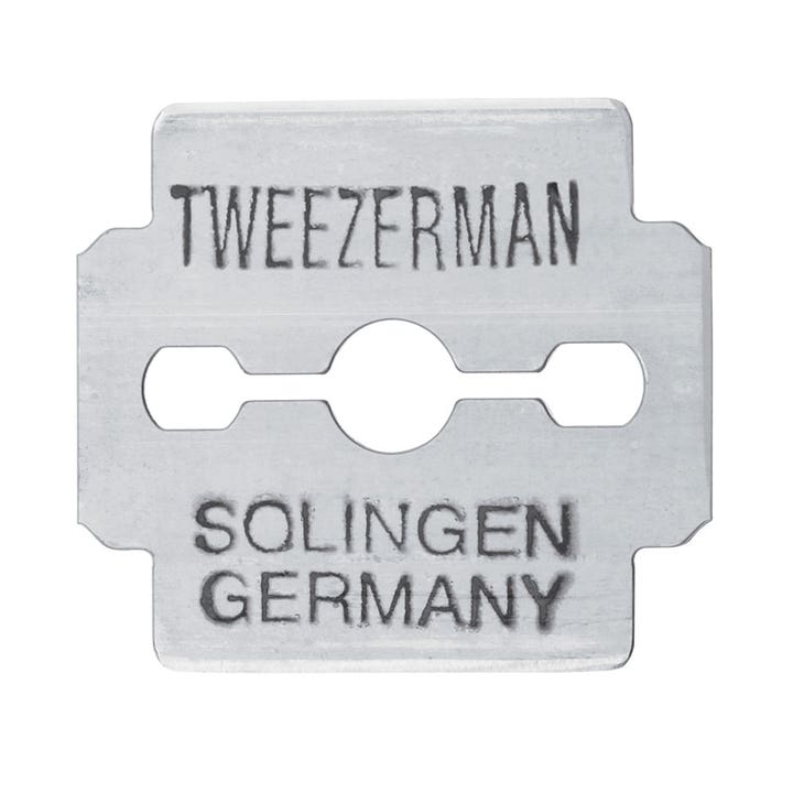 Tweezerman Callus Shaver Blades 20 stk fjerner hård hud med skarpt stålblad indgraveret med Solingen Germany