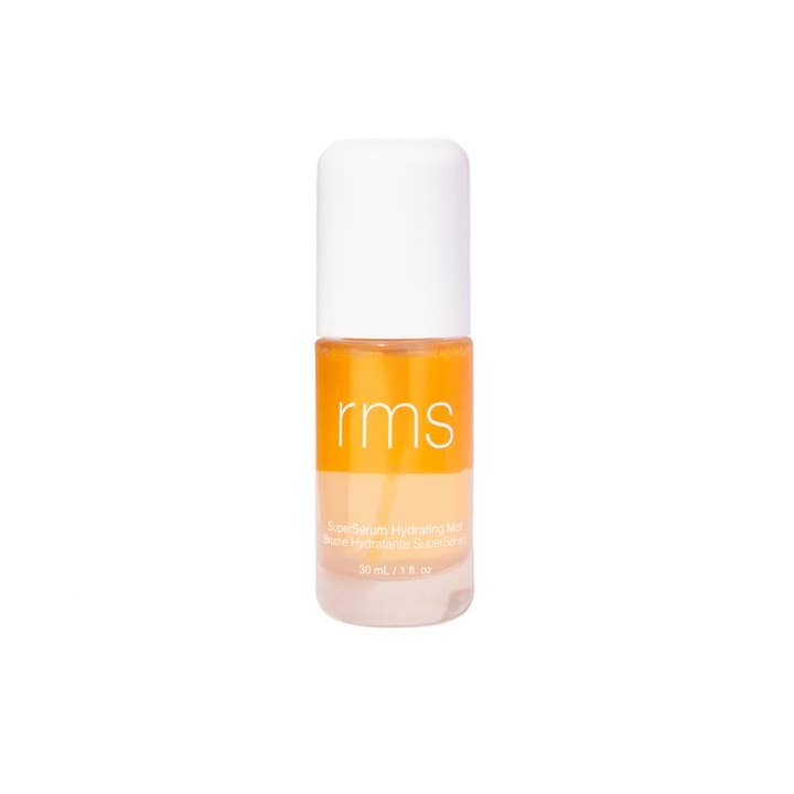 RMS Beauty SuperSerum Hydrating Mist 30 ml fugtgivende ansigtsspray i gennemsigtig flaske med hvidt låg