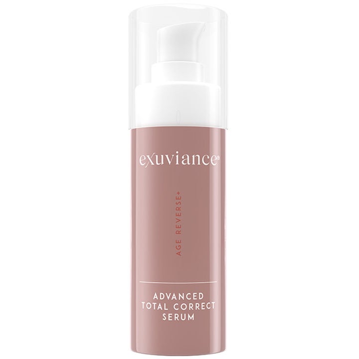 Exuviance Age Reverse+ Advanced Total Correct Serum 30 ml opstrammende ansigtsserum i støvet rosa pumpeflaske