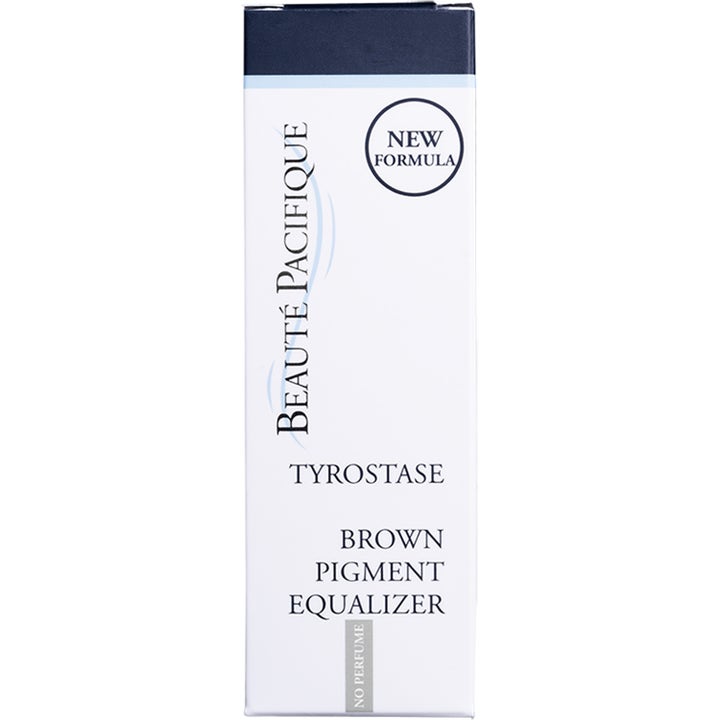 Beauté Pacifique Tyrostase Pigment Equalizer 15 ml dagcreme mod pigmentering i hvid æske med teksten New Formula