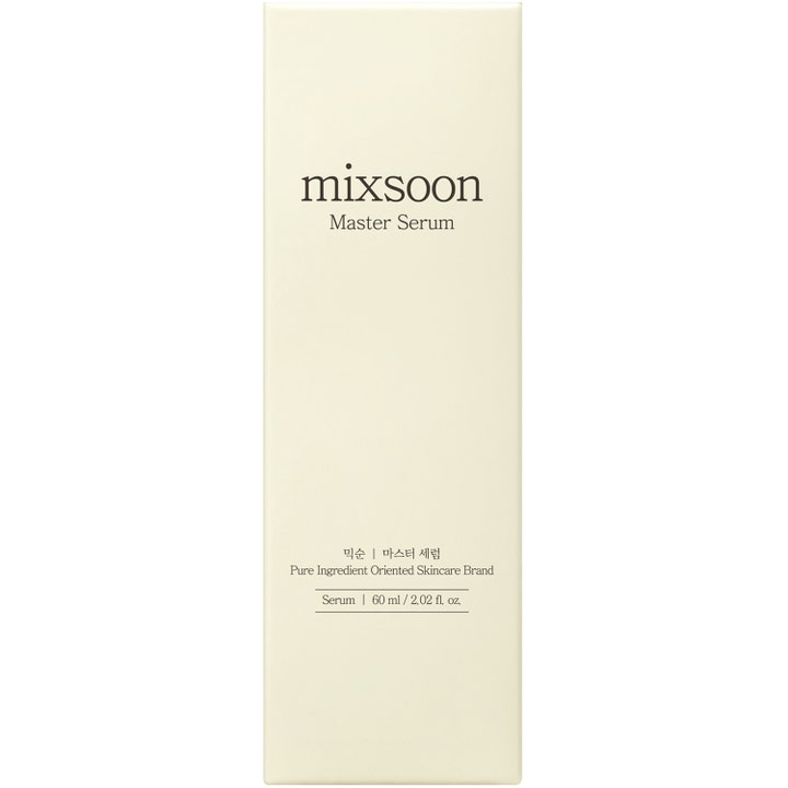 Mixsoon Master Serum 60 ml fugtgivende ansigtsserum i en minimalistisk cremefarvet papæske