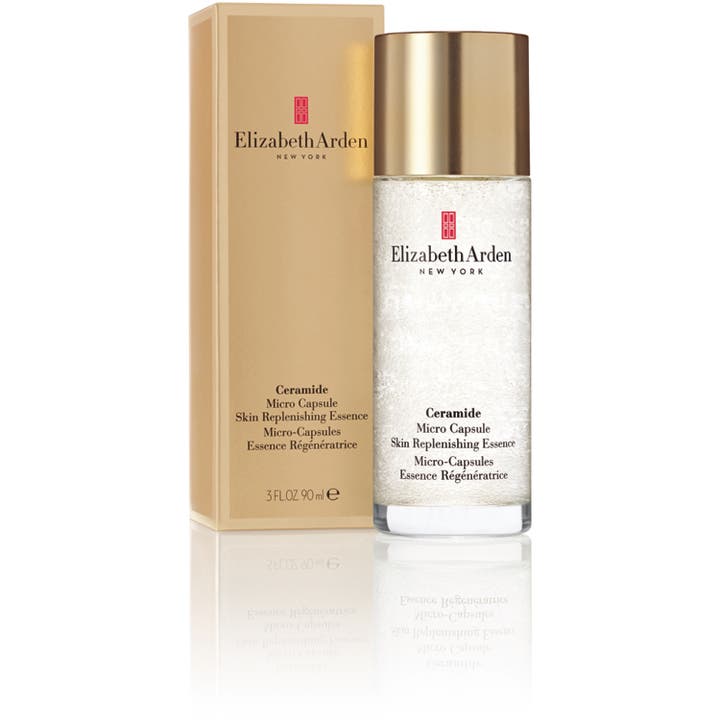 Elizabeth Arden Ceramide Micro Capsule Skin Replenishing Essence 90 ml fugtgivende essence med mikrokapsler og guldhætte
