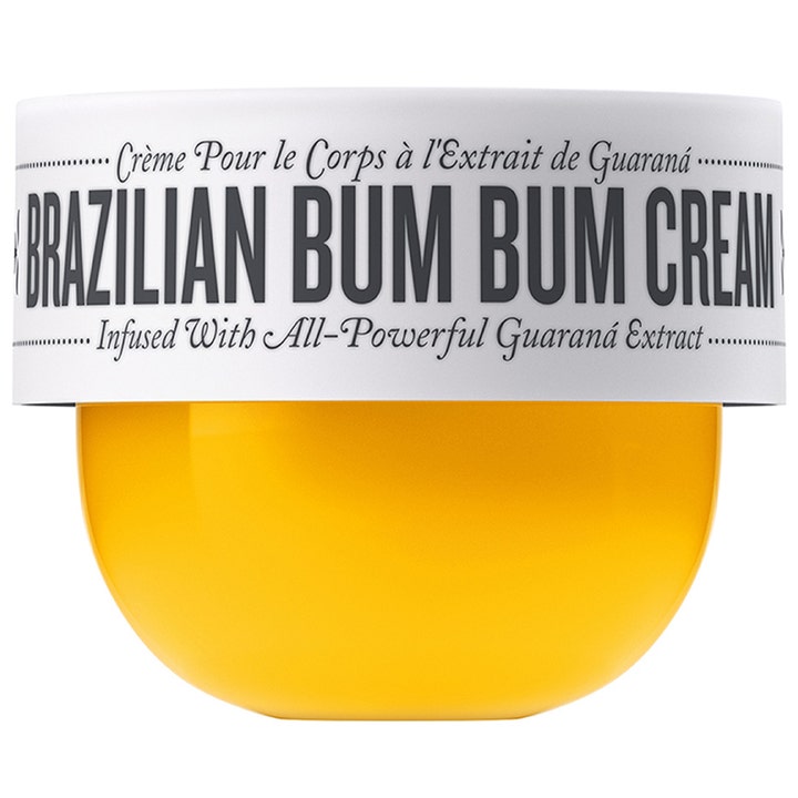 Sol de Janeiro Brazilian Bum Bum Cream 75 ml opstrammende kropscreme i gul krukke med hvidt låg