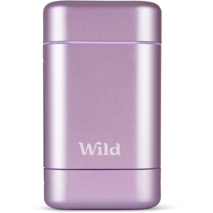 Wild Deo Coconut & Vanilla 40 g naturlig deodorant i en genanvendelig lilla metalbeholder
