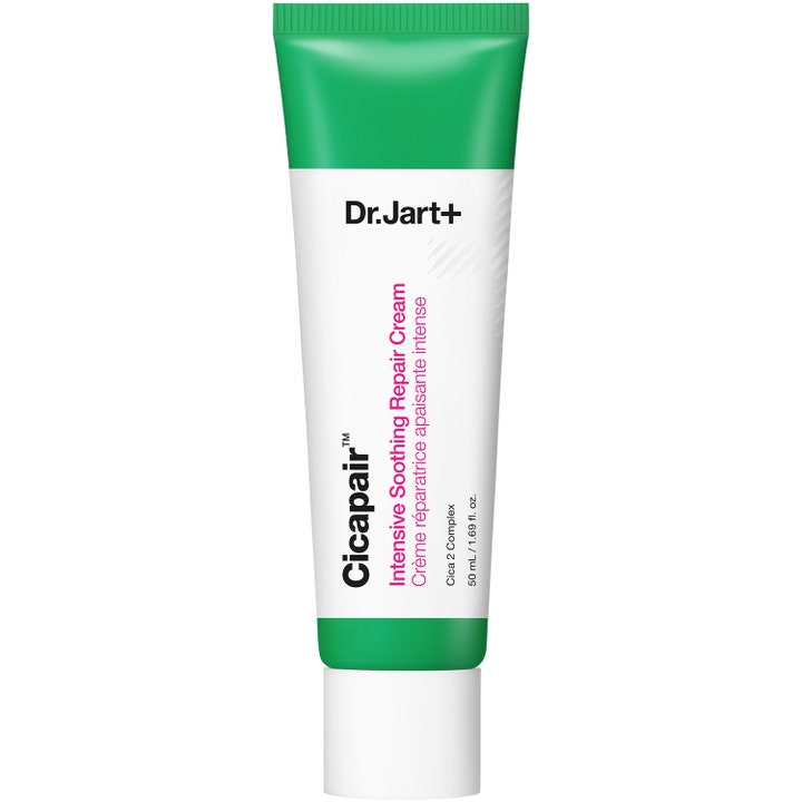 Dr. Jart+ Cicapair Intensive Soothing Repair Cream 50 ml beroligende ansigtscreme i hvid tube med grønne detaljer