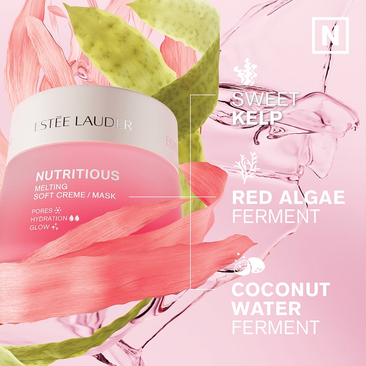 Estée Lauder Nutritious Melting Soft Cream And Mask 50 ml fugtgivende maske med sweet kelp og red algae ferment.