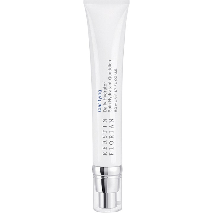 Kerstin Florian Clarifying Daily Hydrator 50 ml balancerende ansigtscreme i hvid tube med klar pumpe