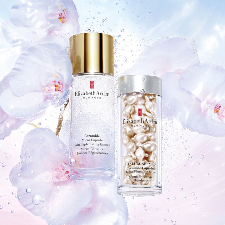 Elizabeth Arden Ceramide Micro Capsule Skin Replenishing Essence 90 ml fugtgivende essence med hvide orkidéer