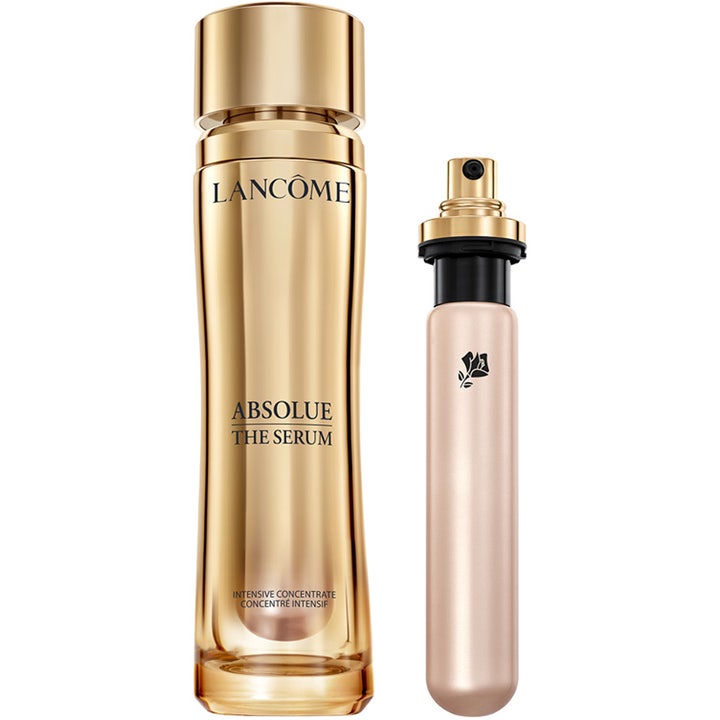 Lancôme Absolue Serum Star Refill 30 ml hudfornyende ansigtsserum i guldflaske og en slank refill-beholder.