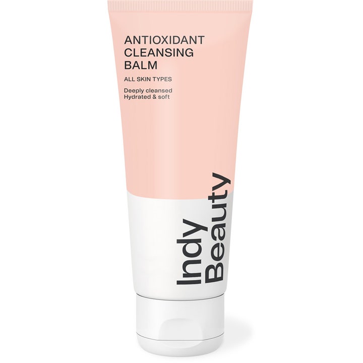 Indy Beauty Antioxidant Cleansing Balm 100 ml rensende ansigtsbalm i en lyserød og hvid tube med hvidt låg
