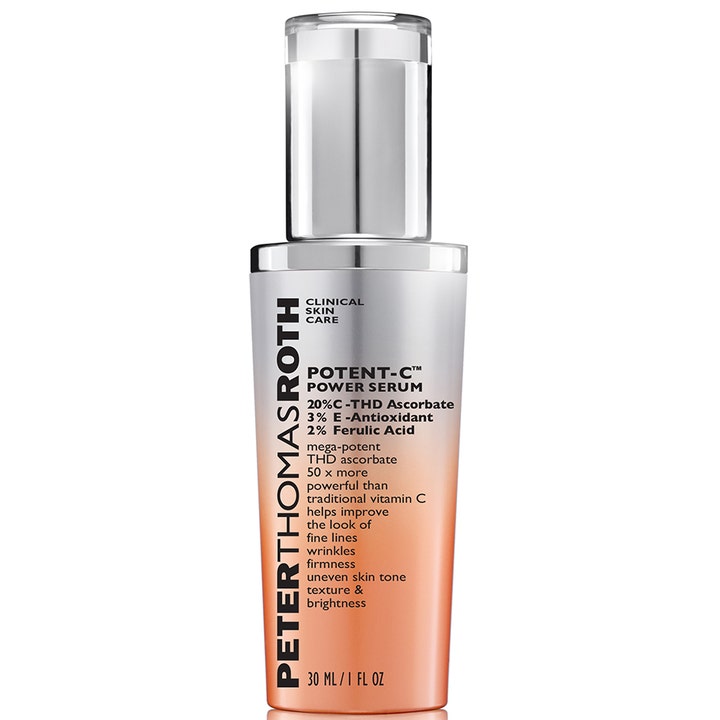 Peter Thomas Roth Potent-C Power Serum 30 ml opstrammende ansigtsserum med C-vitamin i sølv og orange pumpeflaske