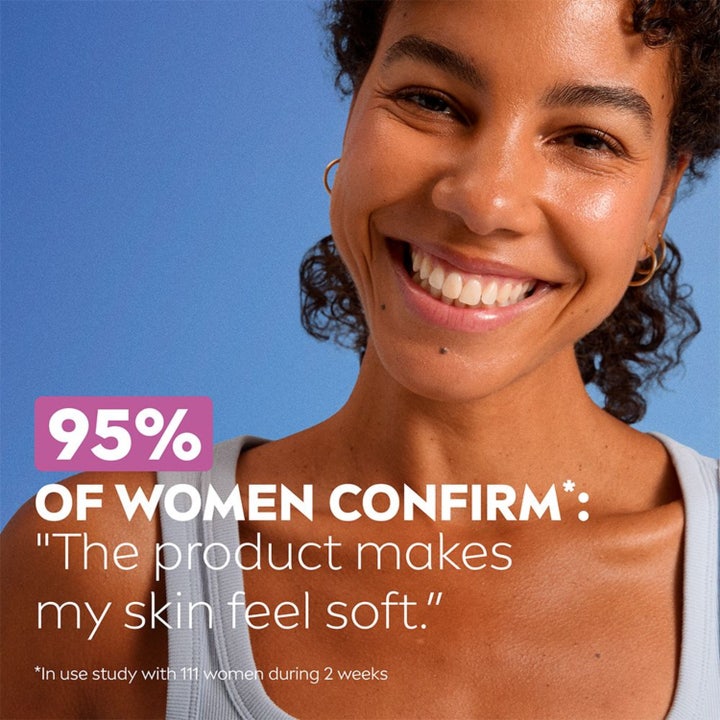 NIVEA Caring Day Cream 50 ml dagcreme med SPF 15 viser en kvinde og tekst om at 95% bekræfter blødere hud