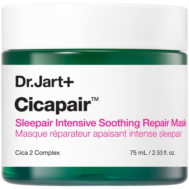 Dr.Jart+ Cicapair Sleepair Intensive Soothing Repair Mask 75 ml beroligende ansigtsmaske i grøn krukke med hvidt låg
