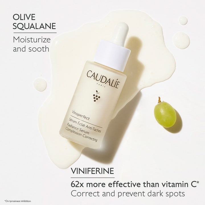 Caudalie Vinoperfect Radiance Serum 30 ml korrigerer mørke pletter i cremet tekstur med druer og Viniferine