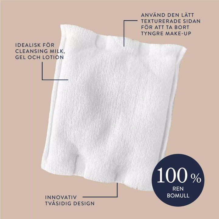 Topz Premium The Cleansing Pad 40 stk. tekstureret vatrondel i 100% ren bomuld til effektiv ansigtsrens.