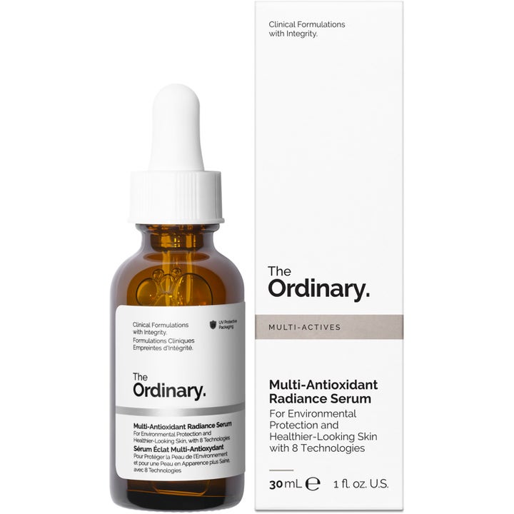 The Ordinary Multi-Antioxidant Radiance Serum 30 ml glødgivende ansigtsserum i brun glasflaske med hvid æske