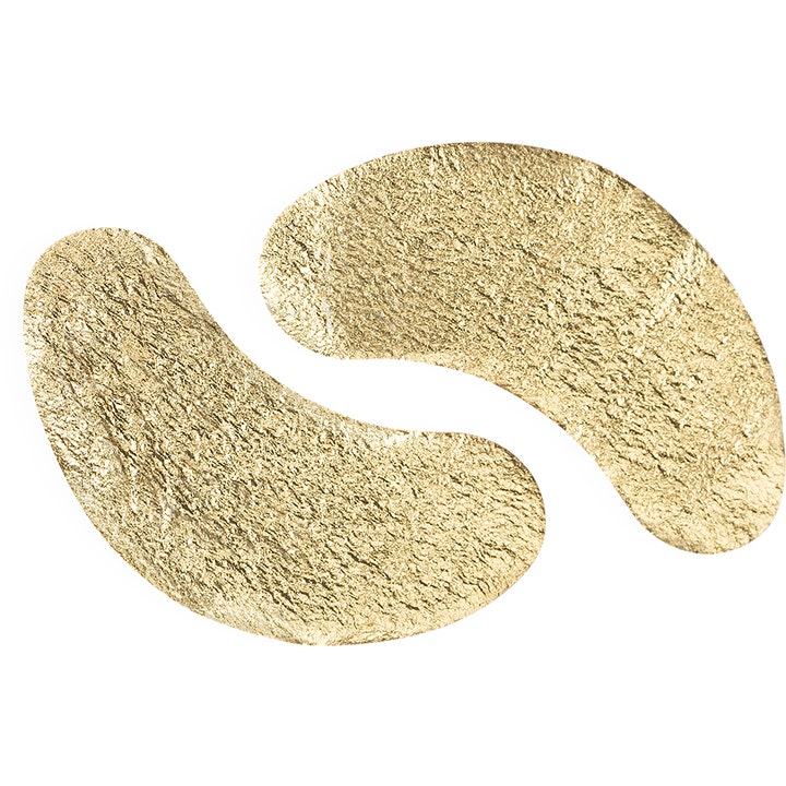 Starskin The Gold Mask Eye 5 pack revitaliserende eye patches i luksuriøs guldfolie med en rillet tekstur.