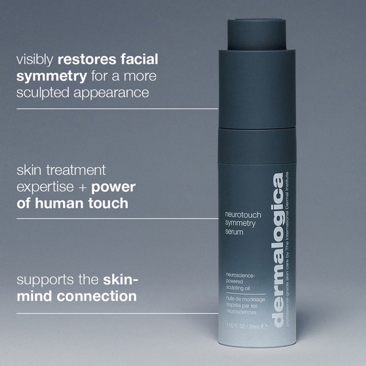 Dermalogica Neurotouch Symmetry Serum 30 ml opstrammende ansigtsserum i grå cylinderformet flaske