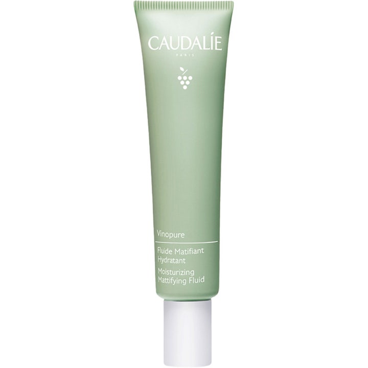 Caudalie Vinopure Moisturizing Mattifying Fluid 40 ml matterende ansigtscreme i en lysegrøn tube med hvidt låg