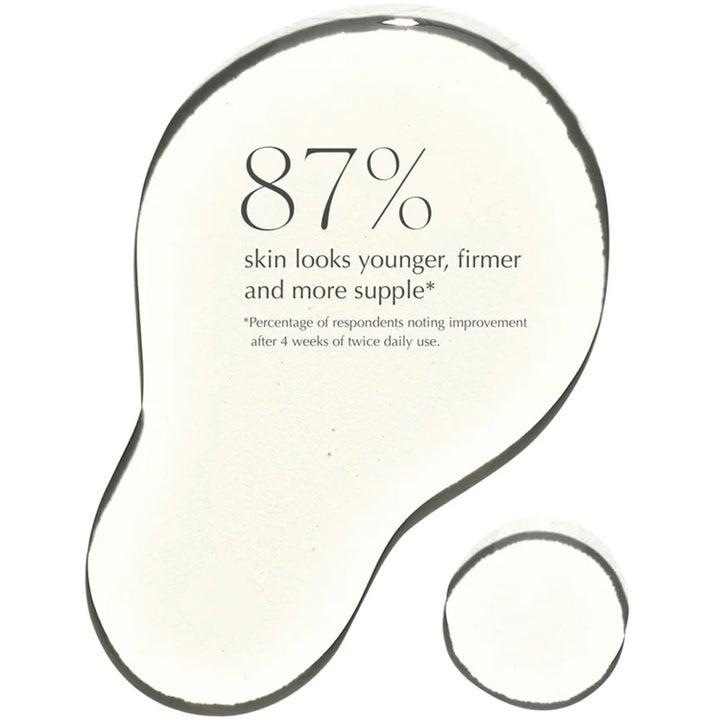 Exuviance CitraFirm FACE Oil 27 ml opstrammende ansigtsolie vist som klar dråbe med tekst om 87% fastere hud