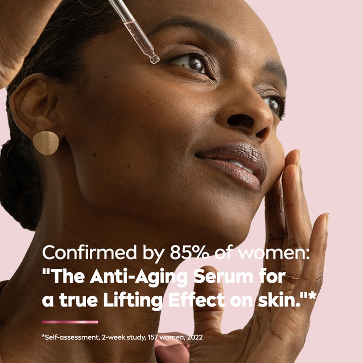 NIVEA Cellular Expert Lift 3-zone Lift Serum 30 ml anti-aging serum med pipette og tekst om lifting-effekt på huden.