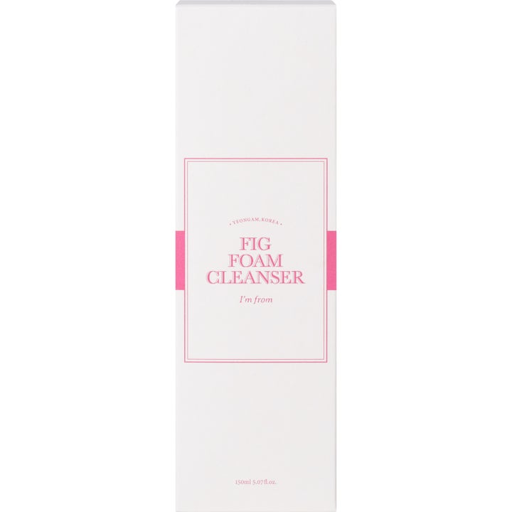 I'm from Fig Foam Cleanser 150 ml fugtgivende ansigtsrens i hvid papemballage med lyserød tekst og ramme